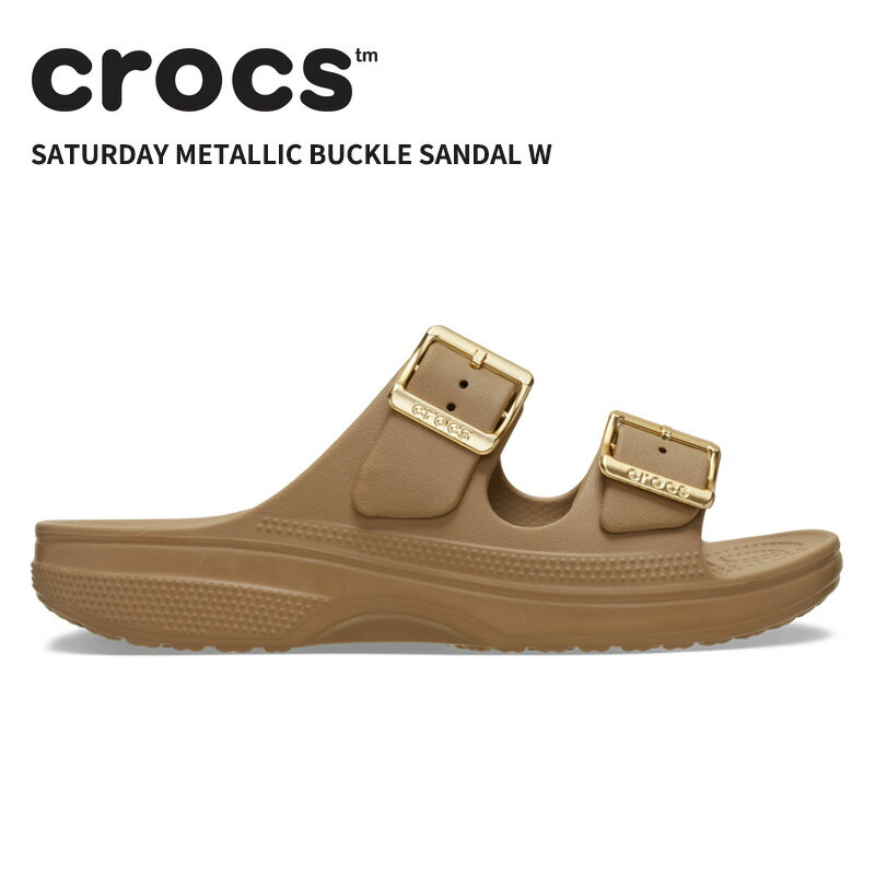 Rakuten - [B]クロックス レディース サンダル CROCS サタデー メタリックバックル サンダル W Saturday Metallic Buckle Sandal W セピア 213316-2ey