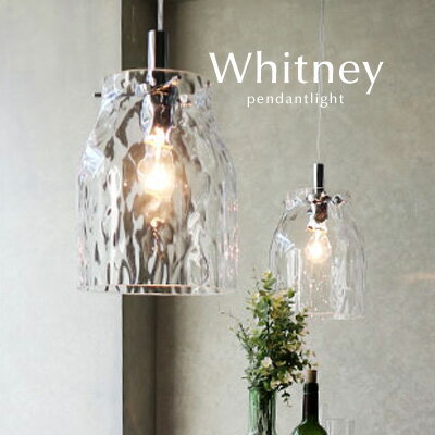 ペンダントライト 【 Whitney 】 1灯 ガラス クール スタイリッシュ デザイン シンプル モダン トイレ 玄関 カフェ キッチン