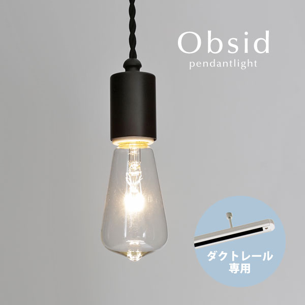 ダクトレール専用 ペンダントライト 【 Obsid 】 ブラック ダクト 後藤照明 ねじり 照明 レトロ ダイニング LED キッチン シンプル 日本製