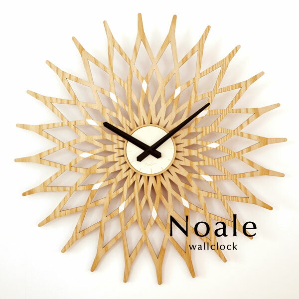 ウォールクロック 【 Noale / ホワイト 】 北欧 木製 ウッド アナログ とけい 掛け時計 壁掛け かわいい モダン 軽量 シンプル その1