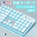 【200円クーポン 翌日配達】キーボード 有線 パソコン用キーボード ゲーミングキーボード テンキー付き 104キー 英語配列 26キー防衝突 メカニカル式触感 pc コンパクト 静音 高耐久アルミ製 仕事用 ゲーム用 Windows/Mac OS対応 プレゼント 一年間品質保証