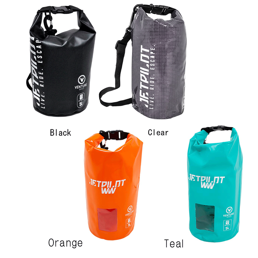 【送料無料】 JET PILOT ジェットパイロットVENTURE 5L DRY SAFE BAG防水バッグ4色 Black/Clear/Orange/Teal