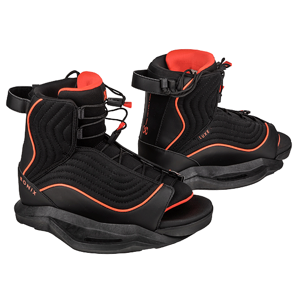 【送料無料】 2024 Luxe Boots ロニックス RONIX ウェイクボード wakeboard アウトドア outdoor goods グッズ boots ブーツ エントリーモデルのオープントーデザインでリーズナブルな価格が魅力 超軽量のステージ1ライナーを使用したRONIXブーツで今まで作ったなかでも軽量のブーツです。エントリーモデルのオープントーデザインでリーズナブルな価格が魅力です。– フレックス –柔らかい ＜4＞ 硬い- 特徴 -・メインフレームテクノロジー・オートロックテクノロジー・ステージ1ライナー・クラシックソール・Jバー踵内蔵モデル- Size -US W6-8.5 (22-24.5cm)US W8-10.5 (24-27cm)STAFFより一言：エントリーモデルながら、デザイン、ブーツクオリティーはさすがRONIXです。ウィメンズボードの、どれをチョイスしてもカラーコーディネートはバッチリ！※当店では実店舗でも販売しているため、ご注文いただいた商品が在庫切れの場合もありますのであらかじめご了承ください。 2