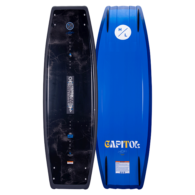 【送料無料】 2024 CAPITOL Board ハイパーライト Hyperlite ウェイクボード wakeboard アウトドア outdoor goods グッズ ライオット ローディド スポーツ マリンスポーツ 3ステージの爆発的なアタリと、従来の3ステージではない、軽快なボードの走りを融合させてスペシャルボード コリー・チュニセンによる新しい キャピトルボードは、コリーが求める爆発的な乗り味を満たすために、ブッチと一緒に研究所で製作されました。 キャピトルはブレンテッド 3 ステージ ロッカーを纏い、ウェイクから大きなポップを実現し、テイルのシャープなチャンネル構造がスピーディでクリーンなリリースを可能にします。ボードのベースにあるデュアルコンケーブを組み込んだ キャピトルは、カービング、アプローチでのスピードをキープしてくれます。スイングウェイトは最小限に抑えられ、エッジからエッジへの移行はバターのようにスムーズです。 爽快な乗り味を求めるあなた！コリーと一緒キャピトルに飛び乗ってください。SPEC・バイオライト3コア・ブレンテッド3ステージロッカー・シャープなチップ＆テールチャンネル構造・小さなスイングウェイト形状・両側コンケープ（溝）ベース・積層ガラス構造・モノコック構造・サイズアップボード・ブッチカスタムボード・M6インサート・0.7 SS Baem Fin ×4枚Length139cm / 143cmMid Width43.8cm / 44.1cmRocker6.35cm / 6.35cm (ブレンテッド3ステージ)※当店では実店舗でも販売しているため、ご注文いただいた商品が在庫切れの場合もありますのであらかじめご了承ください。 2