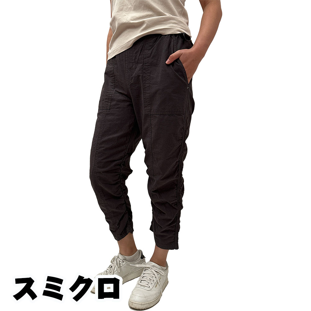 ロゴスパーク LOGOS park レディースパンツ カジュアルパンツ ロゴスパーク LOGOS Park 送料無料 女性用 キャンプ アウトドア アンクル丈 コットン 綿 パンツ 薄手 レディース シャンブレーシャーリング7分丈パンツ M,L,LL croota-10006218 CROOTA SHOP HAMAFU INC. サンプル画像2