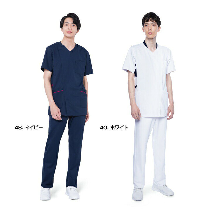 スクラブパンツ メンズ スラックス 857 カゼン KAZEN パンツ メンズ ウエストゴム ...