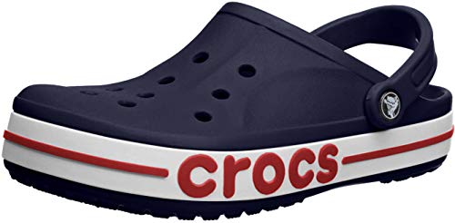 Crocs (クロックス) メンズ レディース バヤバンド クロッグ, ネイビー/ペッパー, 7 Women/5 Men