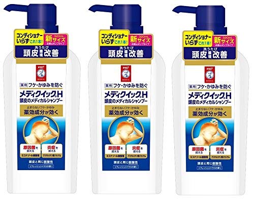 【まとめ買い】メディクイックH ふけ・かゆみを防ぐ 頭皮環境改善 抗真菌成分ミコナゾール硝酸塩配合 頭皮メディカルシャンプー 320mL 【医薬部外品】×3個