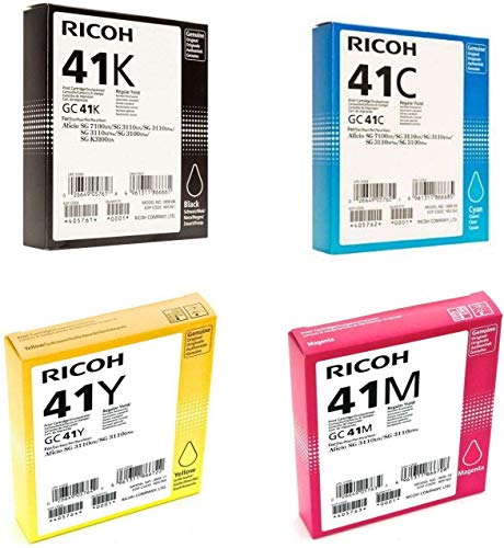 RICOH 【4色セット】リコー SGカートリッジ GC41K CMY （Mサイズ）純正品 （RICOH SG 3200 / 2200 シリーズ