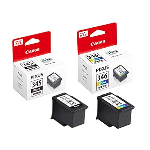 乐天商城 - 【純正品】CANON FINEカートリッジ BC-345(ブラック) + BC-346(3色カラー)セット