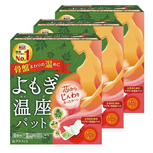 優月美人 よもぎ温座パット 18個入り (6個入り X 3)