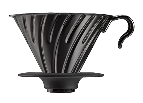 HARIO (ハリオ) V60 メタル コーヒードリッパー コーヒードリップ 1~4杯用 マットブラック VDMR-02-MB 9.0×14.5