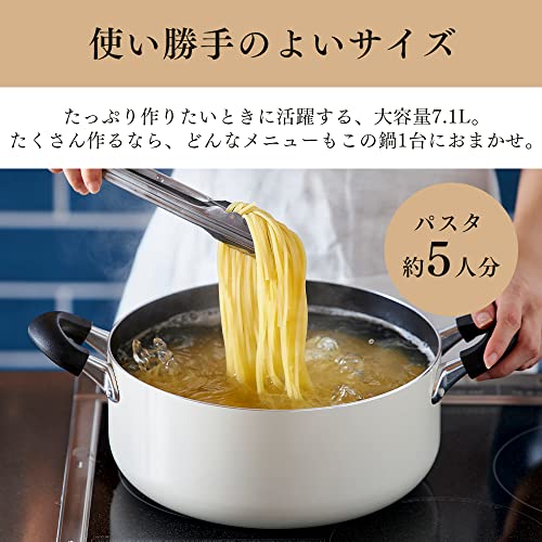 アイリスオーヤマ 鍋 28cm ガス火/IH対応 蓋付き ダイヤモンドコート 長持ち こびりつきにくい お手入れ簡単 DIS-P28 ブラック