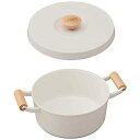 アイリスオーヤマ 片手無加水鍋 LUONTO 24cm LUO-P24 ホワイト