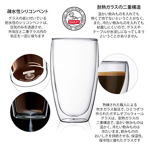 BODUM ボダム グラス コップ タンブラー PAVINA パヴィーナ ダブルウォールグラス ...