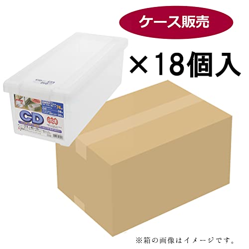 天馬 ディスク収納ボックス CDいれと庫 (ケース販売) 18個入 クリア 約15×17.5×45cm [2]