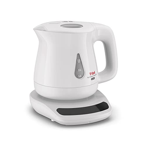 ティファール 電気ケトル 0.8L 温度調節 8段階 転倒お湯もれロック 「アプレシア ロック コントロール ホワイト」 省スチーム設計 保温