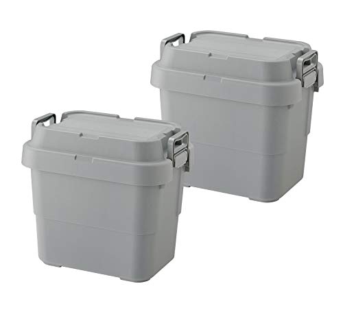 リス 収納ボックス スタッキング トランクカーゴ グレー 22L 日本製 TC-20S 2個セット