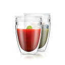 BODUM ボダム PAVINA TO GO パヴィーナ トゥゴー ダブルウォール タンブラー (蓋付き プラスチック製) 300ml クリア