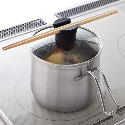 [アーネスト] マルチポット 片手鍋 IH対応 14cm 2.1L 8WAY(炊く/煮る/茹でる/炒める/沸かす/揚げる/和える/保存) 蓋付き