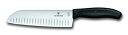 VICTORINOX(ビクトリノックス) 三徳包丁 溝付 17cm ブラック スイスクラシック 万能包丁 6.8523.17-X1
