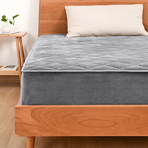 【 】クモリ(Kumori) あったか パッド一体型ボックスシーツ 1枚両得 秋冬用 極暖 フランネル 吸湿発熱 ..