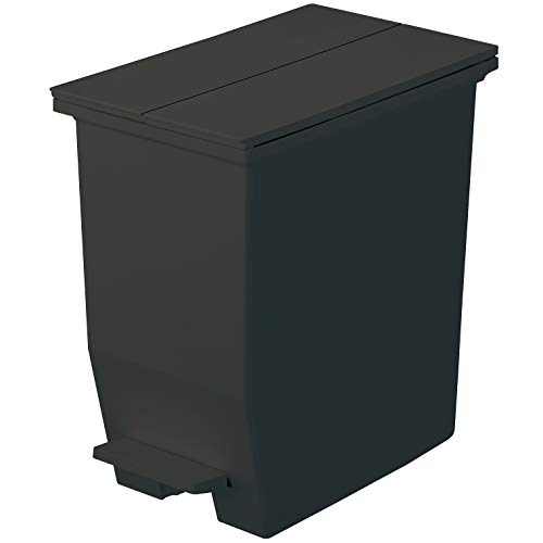 乐天商城 - リス ゴミ箱 ペダル式 棚下 両開き ソロウ ペダルオープン ツイン 20L ブラック 抗菌 防汚 加工 日本製 177432