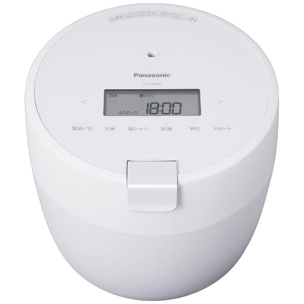 パナソニック 炊飯器 5合 圧力IH コンパクトサイズ ふた食洗機対応 ホワイト SR-NB102-W