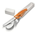 VICTORINOX(ビクトリノックス) テーブルセット オレンジ スイスクラシック トマト&テーブルナイフ 折りたたみ 波刃 フォーク スプー