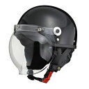 リード工業(LEAD) バイクヘルメット ジェット CROSS バブルシールド付きハーフヘルメット ブラック CR-760 FREE (頭囲 5
