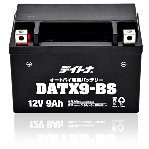 【 】 デイトナ(Daytona) バイク用 バッテリー 12V 密閉型 ゲルタイプ メンテナンスフリー 液入り充電済み DATX9-BS