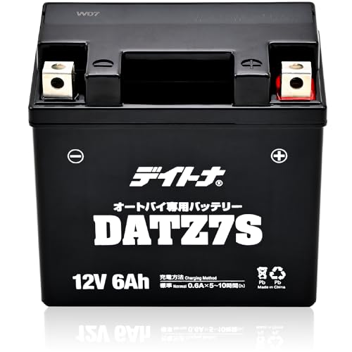 【 】 デイトナ(Daytona) バイク用 バッテリー 12V 密閉型 ゲルタイプ メンテナンスフリー 液入り充電済み DATZ7S