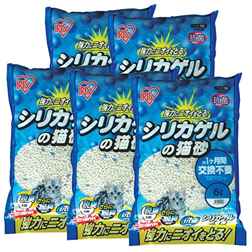 アイリスオーヤマ シリカゲルの猫砂 6L×5袋 (まとめ買い)