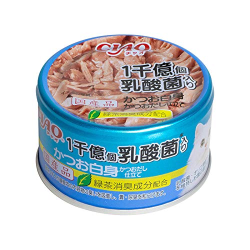 CIAO (チャオ) 1千億個乳酸菌 かつお白身 かつおだし仕立て 85g 24個セット