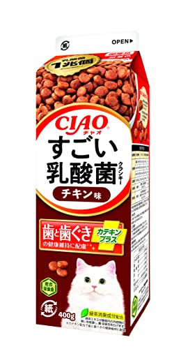 CIAO (チャオ) すごい乳酸菌クランキー 牛乳パック チキン味 400g 12個セット