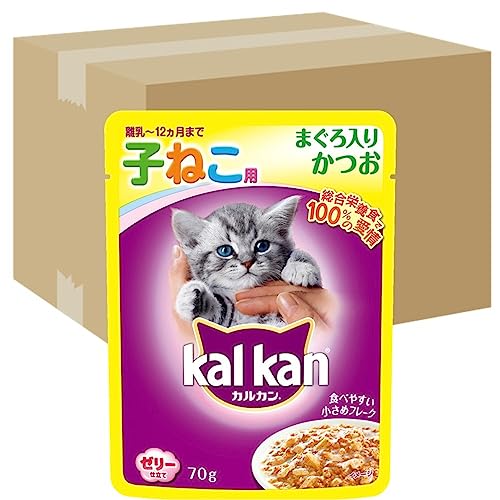 カルカン パウチ 12ヵ月までの子ねこ用 キャットフード お魚ミックス まぐろとかつお 70g×160袋 (ケース販売)