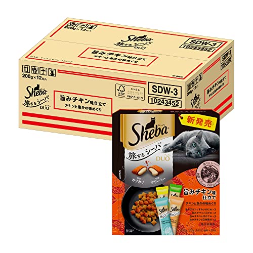 シーバ デュオ キャットフード 旅するシーバ 旨みチキン味仕立て チキンと魚介の味めぐり 成猫用 200g×..
