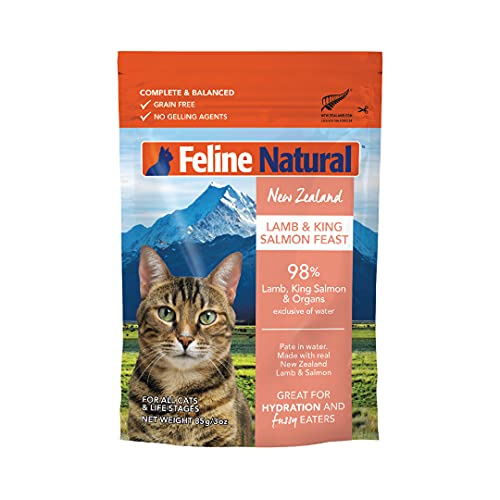 Feline Natural プレミアムパウチ キャットフード ラム&キングサーモン 85g 【12袋...