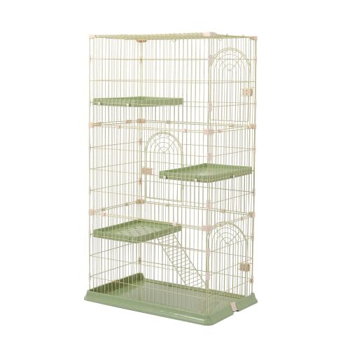 BTM 猫 ケージ キャットケージ 3段 猫ゲージ おしゃれ キャットハウス ネコ ハウス 多段 留守番 保護 ..