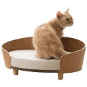 アイリスオーヤマ 猫 ベッド 犬 ベッド プライウッド オーバルペットベッド インテリア PW-OPB49 ナチュラル(4)
