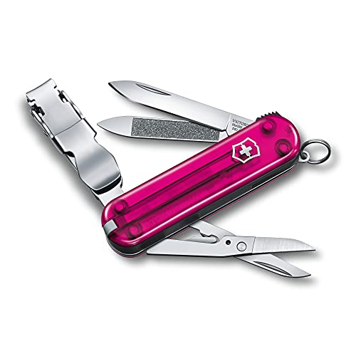 VICTORINOX(ビクトリノックス) ネイルクリップ 580 ピンク 爪切り つめきり つめそうじ付き つめやすり搭載 8機能 ステンレス鋼