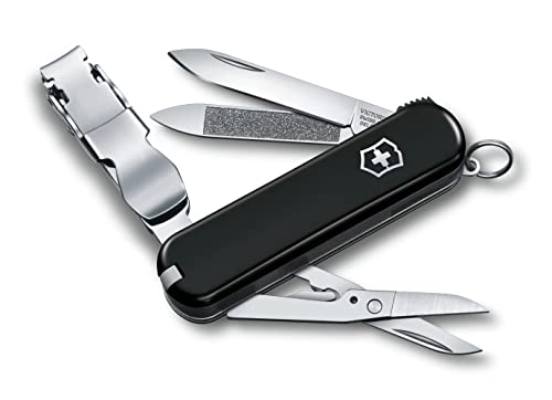 VICTORINOX(ビクトリノックス) ネイルクリップ 580ブラック 爪切り つめきり つめそうじ付き つめやすり搭載 8機能 ステンレス鋼