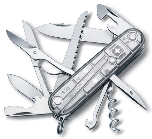 VICTORINOX(ビクトリノックス) ハントマン シルバーテック 多機能 ナイフ 防災グッズ 登山 ハイキング キャンプ はさみ のこぎり付