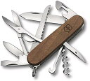 VICTORINOX(ビクトリノックス) ハントマン ウッド 多機能 ナイフ 防災グッズ 登山 ハイキング キャンプ はさみ のこぎり付き 13