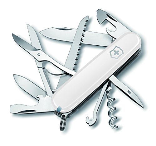 VICTORINOX(ビクトリノックス) ハントマン ホワイト 多機能 ナイフ 防災グッズ 登山 ハイキング キャンプ はさみ のこぎり付き 1