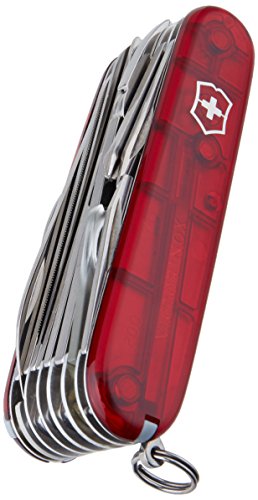 VICTORINOX(ビクトリノックス) スイスチャンプ トランスルーセントレッド 多機能 ナイフ アウトドア キャンプ プライヤー はさみ ル 2