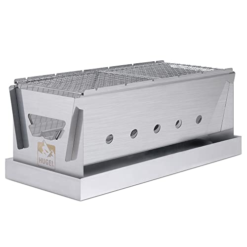 アイリスオーヤマ コンパクトBBQコンロ ステンレス 折りたたみコンロ 1台3役 焼き網・収納バッグ付き 卓上 CBBQ-500 シルバー