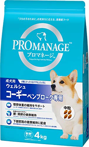 プロマネージ ドッグフード 成犬用 ウェルシュ・コーギー・ペンブローク専用 4キログラム (x 1)