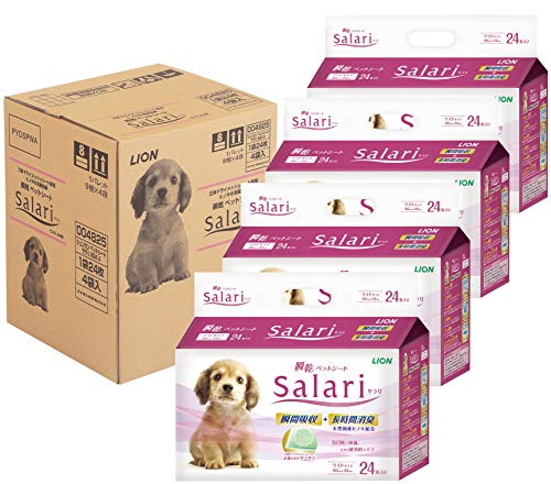 ライオン (LION) サラリ(Salari) 瞬乾ペットシート ワイド 24枚入りx4個 (ケース販売)