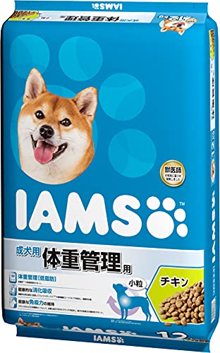アイムス (IAMS) ドッグフード 成犬用 体重管理用 小粒 チキン 12kg